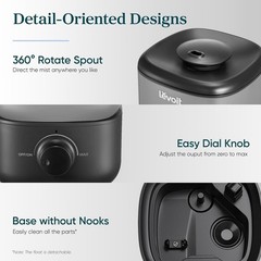 2.5L BPA-Free Cool Mist Humidifier: Quiet, Easy Clean, Rotating Nozzle for Home