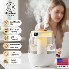 1300ml Humidifiers for Bedroom Large Room Office Cool Mist Air Humidifier Indoor