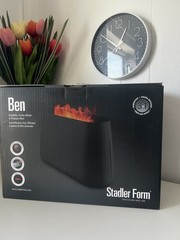 Stadler Form Ben 3-in-1 Humidifier Aroma Diffuser Fireplace Effect Black NEW