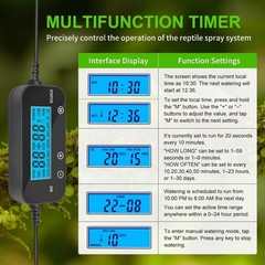 Reptile Mister System, External Timer & 360° Adjustable Nozzle, Humidifier fo…