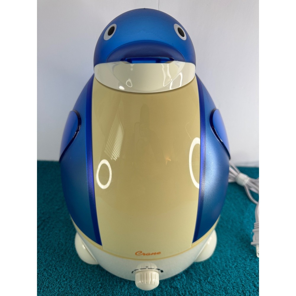 Crane Childrens Penguin Ultrasonic Humidifier 1 Gallon Blue Cream