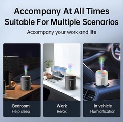 Pack of 3 Black 180ML Mini USB Air Humidifier Aroma Diffuser LED Mist Maker NEW