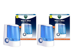 Vicks Warm Mist Humidifier Filter Free 1 Gal Night Light White