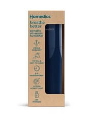 Homedics Breathe Better Portable Ultrasonic Humidifier air Navy USB charge mist